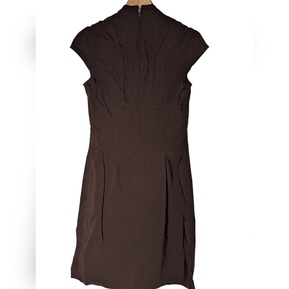 Le Chateau dark brown work dress, size medium by fit. Made in Canada. - Picture 2 of 5